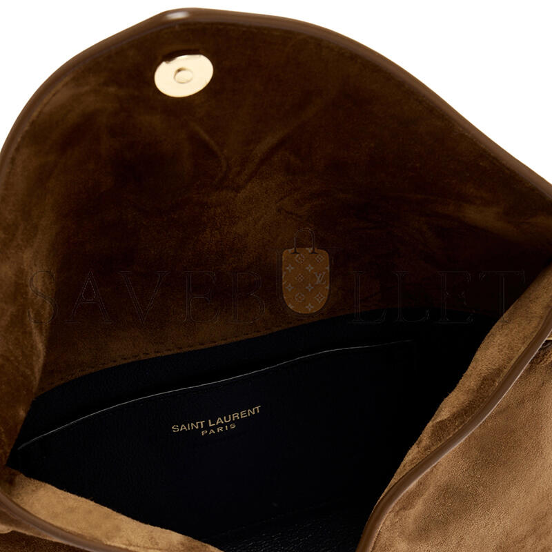 YSL CASSANDRE CHAIN POUCH IN SUEDE 819271 (19*12*3cm)